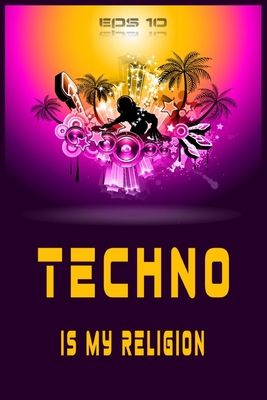 Techno Notebook: Beautiful Techno Music Notebook with 120 chequered pages in Trim size 15,24 x 22,86 cm (6" x 9")