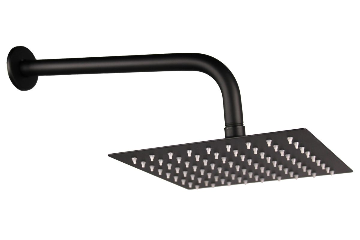 LMA 25cm Square Shower Head & 90 Bend 30cm Shower Arm Set