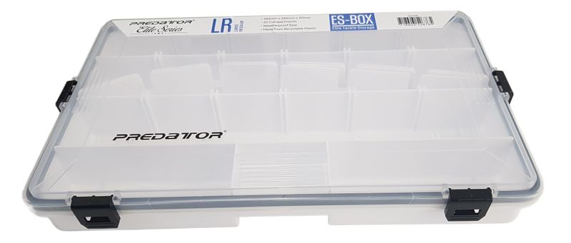 Predator Elite Series Tackle Box LR - Large Waterproof 20-Compartment