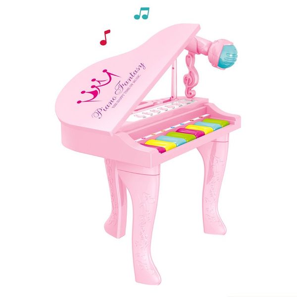 8 Keys Electric Musical Grand Piano Toy With Microphone