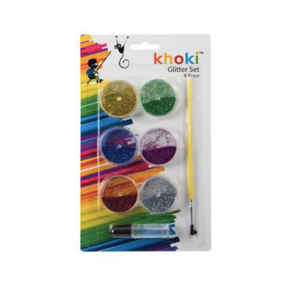 Khoki Stationary- Glitter Set 8 Piece x 2
