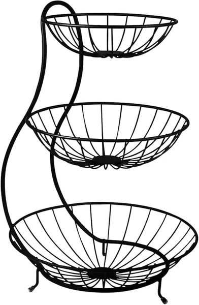 Sulfar Unique Stacked 3 Tier Bowls Fruits Basket, Dining Table &amp; Kitchen