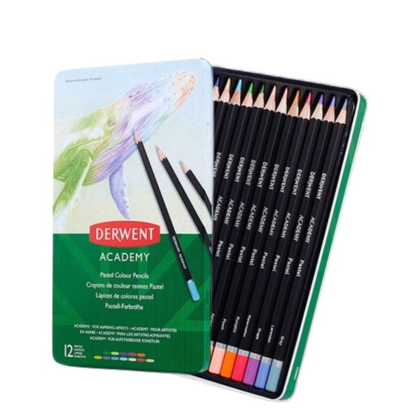 Derwent Academy pastel pencils tin 12