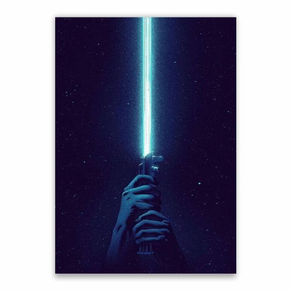 Blue Light Saber Poster - A1