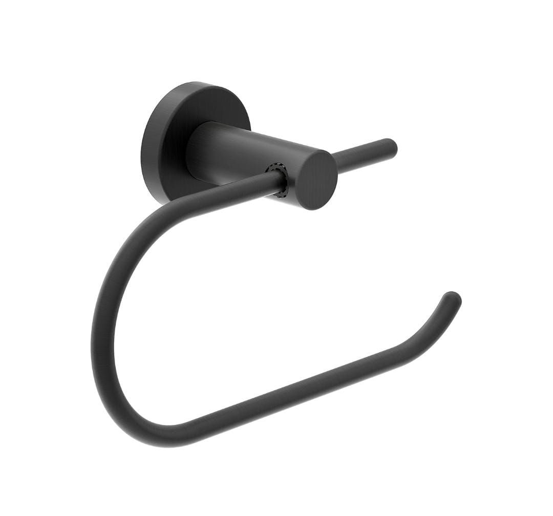 Wall-Mounted Toilet Roll Paper Holder in Matte Black