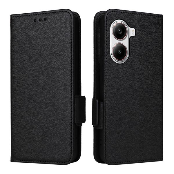 Lychee Patterned Leather Cover Compatible With Xiaomi Poco M7 Pro 5G