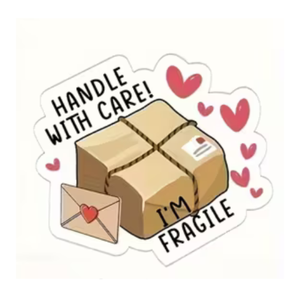 Heart-Shaped Thank You Stickers