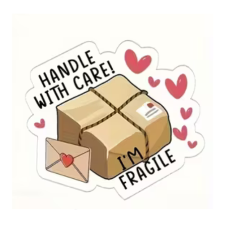 Heart-Shaped Thank You Stickers Image