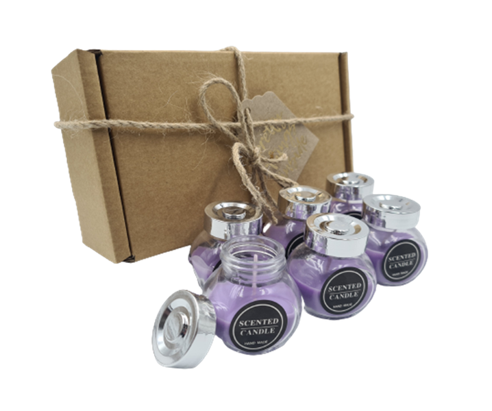 Scented Candle Giftbox Set of 6 - Purple