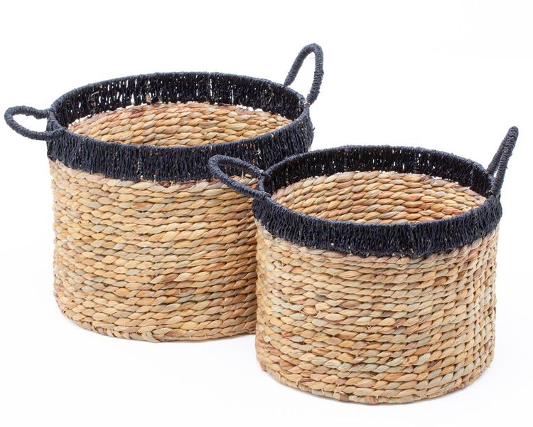 George &amp; Mason - Parnell Water Hyacinth Basket - Set of 2