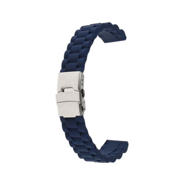 Killer Deals 20mm Universal Watch Replacement Silicone Strap- Navy- M/L