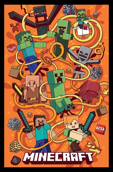 Minecraft (Funtage Montage) Poster With Black Fr image