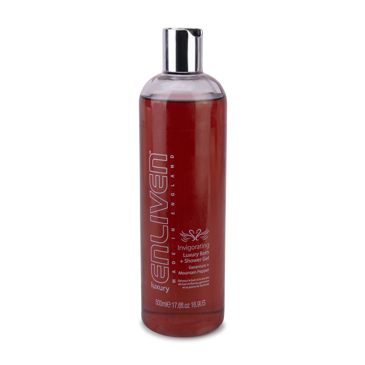 Enliven Luxury Bath & Shower Gel Geranium & Mountain Pepper 500ml