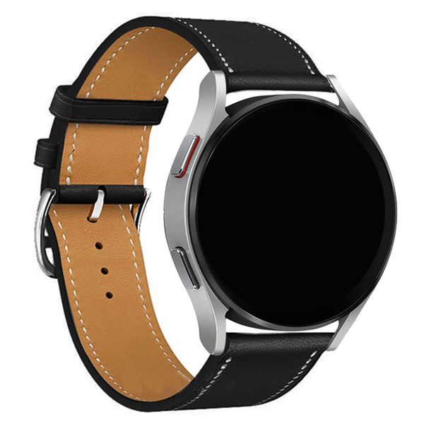 20mm Genuine Leather Watch Band Compatible With Apple/Huawei/Samsung Galaxy