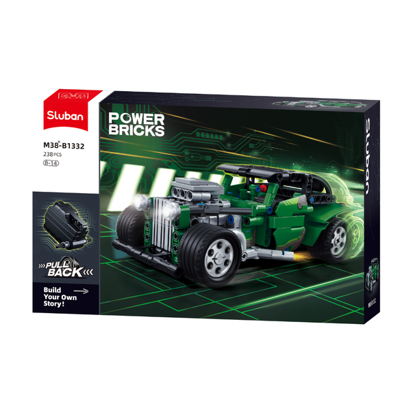 Sluban Building Set: Power Bricks - Pullback Vintage Car - 238 Pieces