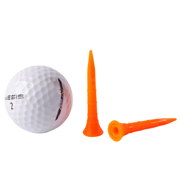 Inesis Golf Tees x10 Plastic 54 mm - Inesis Orange