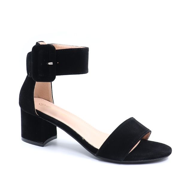 Ladies Basic Suede Ankle Strap Low Heel | Shop Today. Get it Tomorrow ...