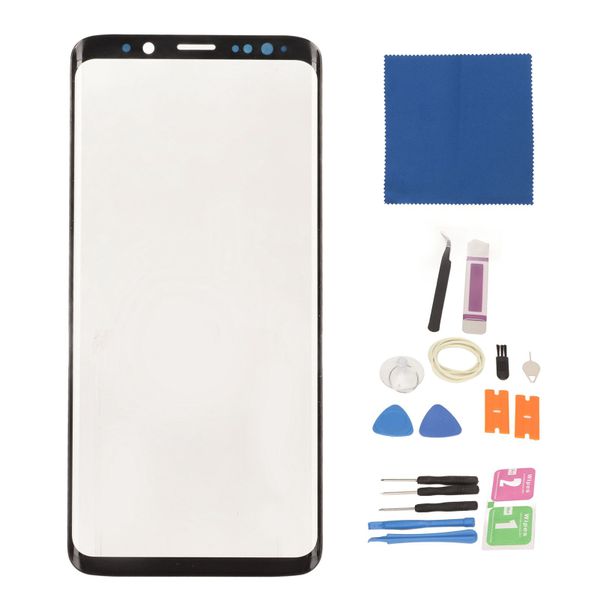 S9 5.8" Front Glass Black Kit