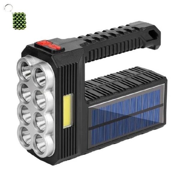 8 LED Portable Solar Rechargeable COB &amp; Flashlight And A Keyholder