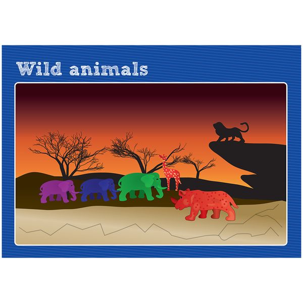 EDX Education Activity Cards for Wild Animal Counters