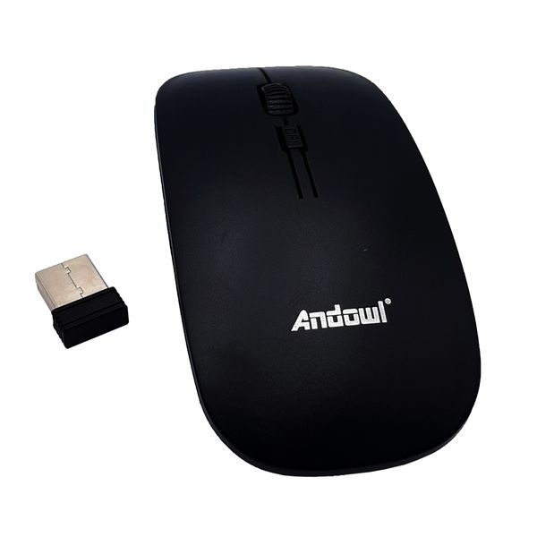 Andowl Slim Wireless Mouse with Adjustable DPI