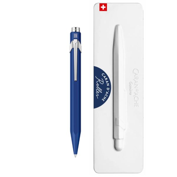 Caran D'Ache 849 Blue Rollerball Pen in slimpack