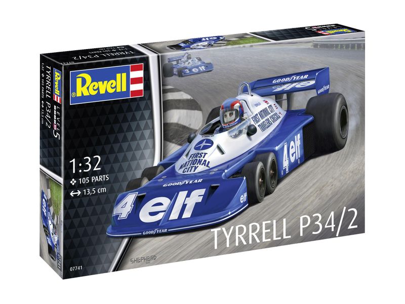 Revell 1/32 Tyrrell P34/2 6-Wheeler Racing Car Plastic Model Kit