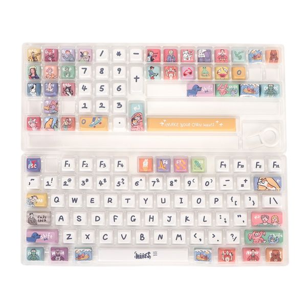 123 Key PBT Keycaps XDA Height, Oil Resistant