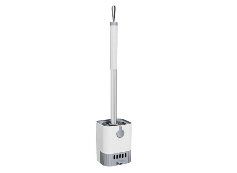 Toilet Brush Holder Set with Non Marking Wall Mount for Space Saving and