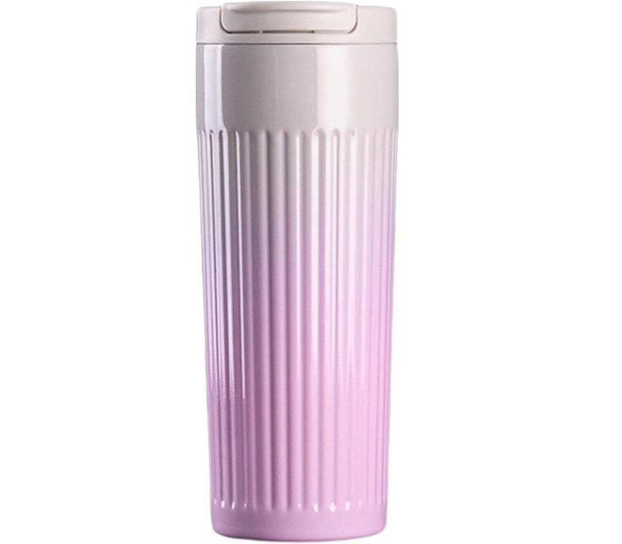 Beautiful Unique Design Purple, White Stainless Steel Coffee Cup-2 pack
