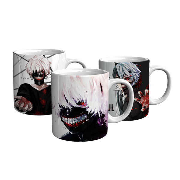 Tokyo Ghoul Anime Printed 3 Coffee Mugs