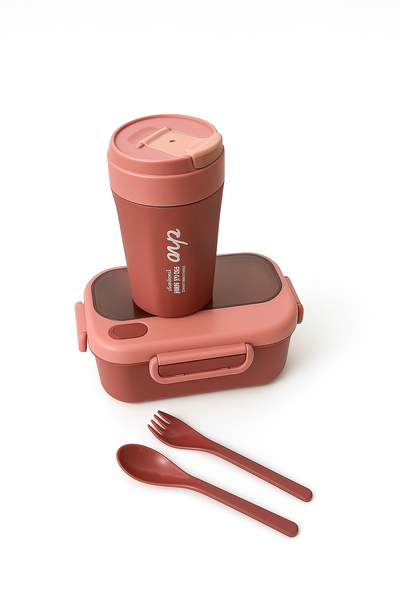 School Portable Lunch Box &amp; Drink Bottle Set