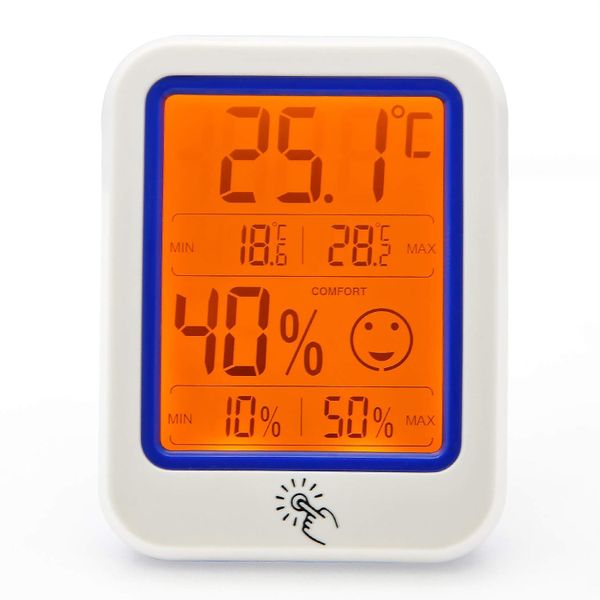 Digital Thermometer Hygrometer Gauge Max/Min Indoor Humidity Test Meter