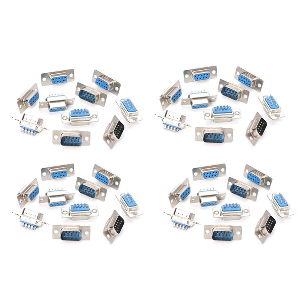 5Pairs 10Pcs Db9 Male And Female Solder Serial Port Plug Connectors