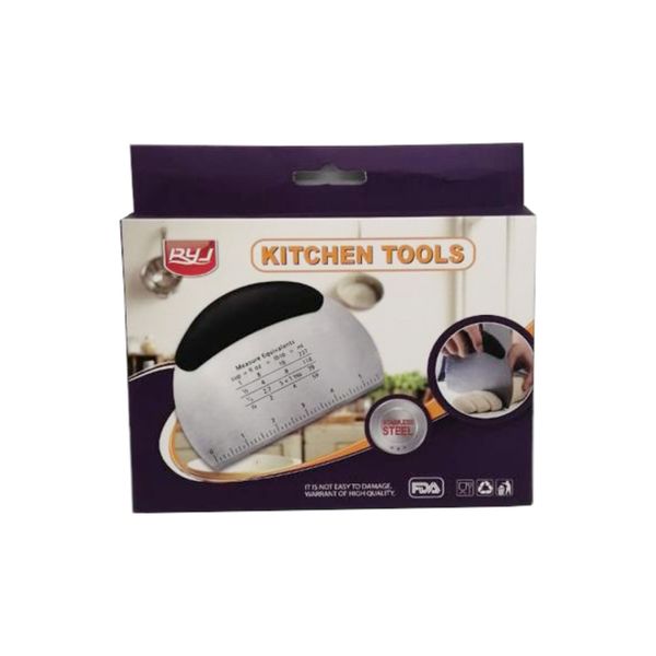 Kitchen Tools Bench Scraper Cutter - Silver