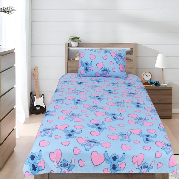 eMelaa Kid's Bedsheet Set - Single/Twin - Soft Cotton-Blend - Stitch