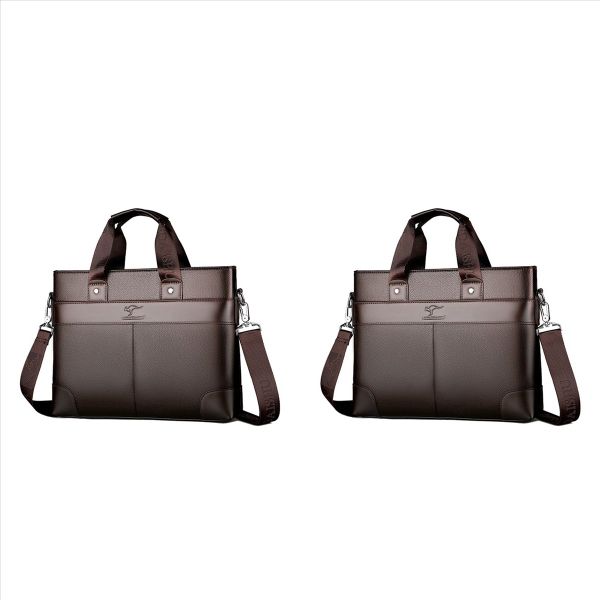 Lingzhidaishu Brand Men'S Briefcase High-Quality Handbag Brown