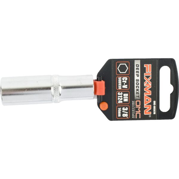 Fixman - Deep Socket - 3/8 Inch Drive - 14mm - 5 Pack