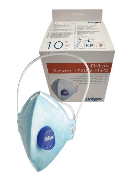 Drager X-plore Face Mask - FFP2 Disposable Dust Mask &amp; Exhalation Valve