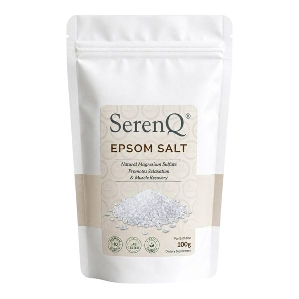 SerenQ Natural Epsom Salt for Bath Use - 100g