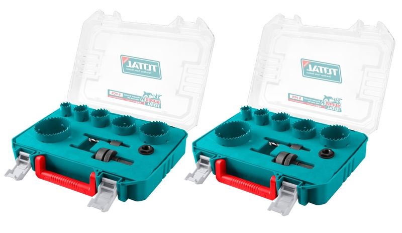 Total Tools 9 Piece Plumber and 9 Piece Electrician Bi-Metal Hole Saw Sets