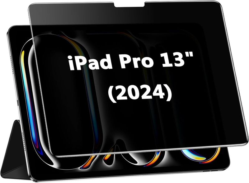 TUFF-LUV 2.5D Tempered Privacy Glass Protection Compatible with Apple iPad Pro 13" M4 (2024) - Clear - 1 Year Warranty (Will not fit on the Apple iPad