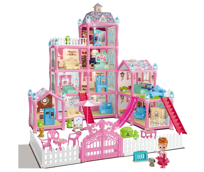 SamMag Doll House,Dream House for Girls Pretend Toys-3 Story 8 Rooms