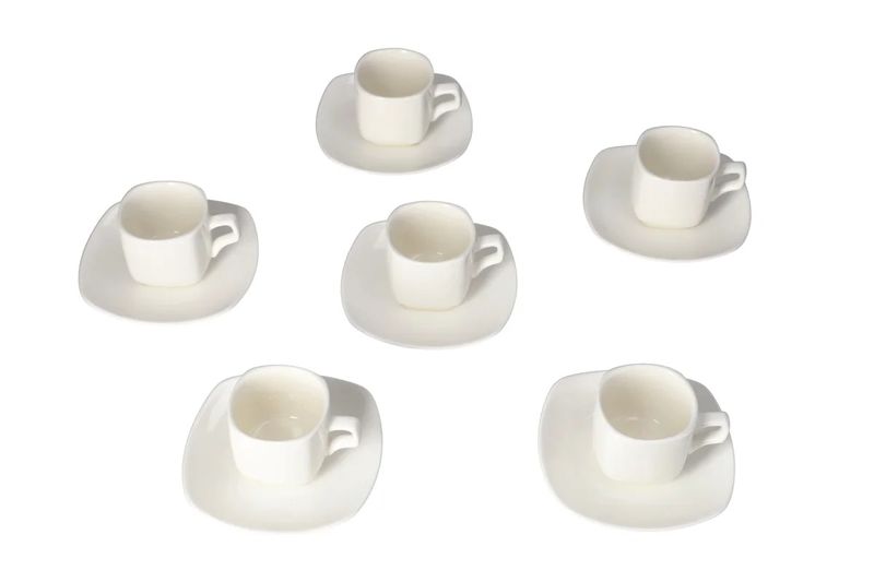 6 Sets of Ceramic Coffee Cups and Tea Cups