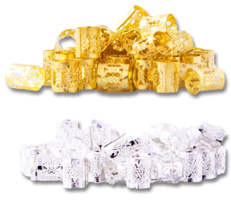 Curly Care Hair Beads Gold and Silver Combo 100 Pieces Shop Today