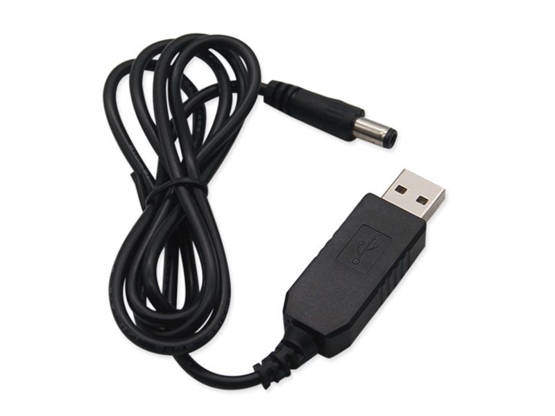 High-Quality 5V to 12V DC Cable with 5.5x2.5mm Pin - 1 Meter Length