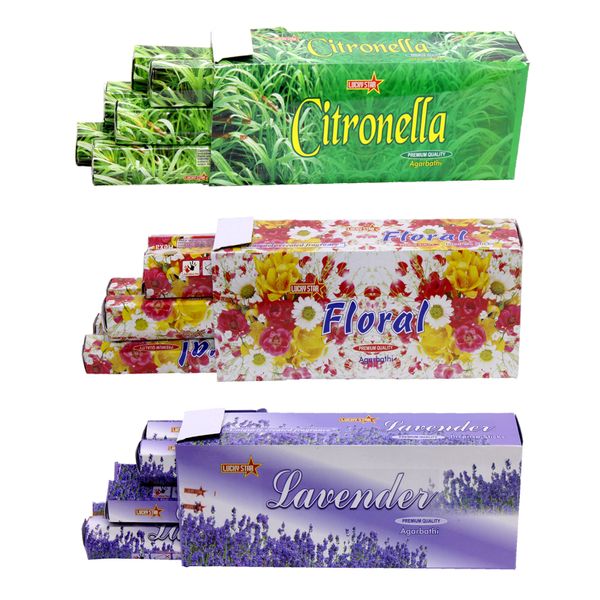 Incense Sticks - 3 Assorted Fragrances 9" Quality Agarbatti - 360 Sticks