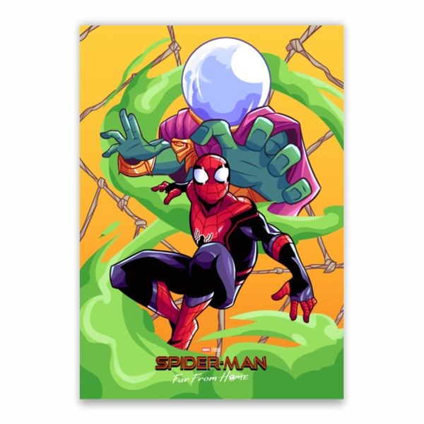 Spider-Man Far From Home Cartoon Poster - A1