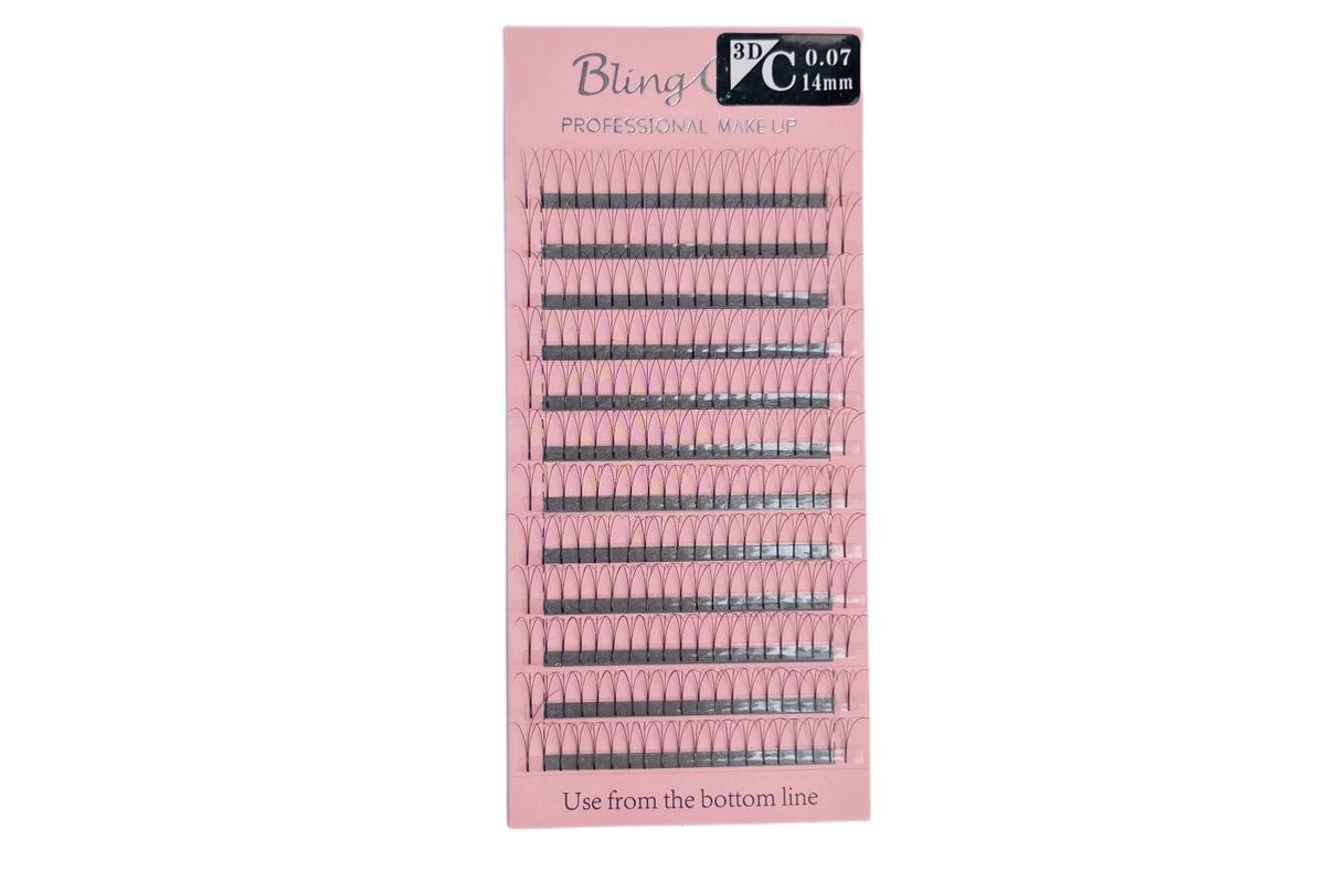 Bling Girl 0.07 Cluster Individual Eyelashes 240 Pieces 3D 14mm