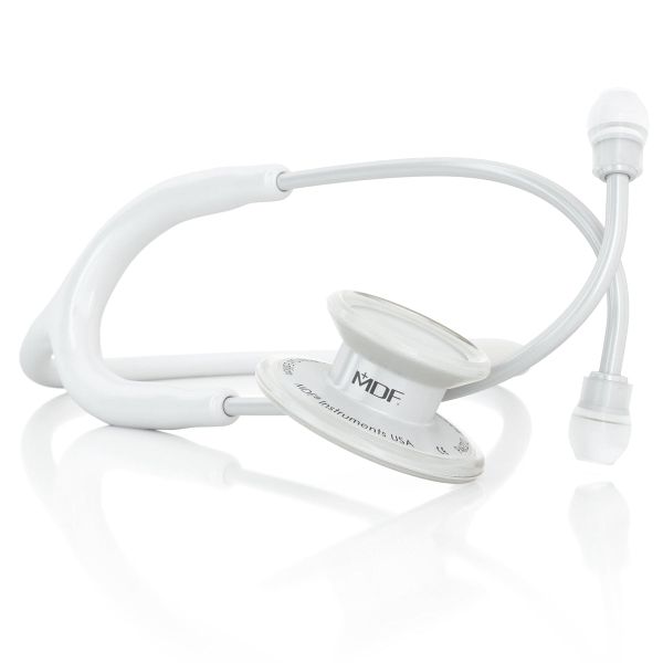 Md One Adult Stethoscope - White/Whiteout